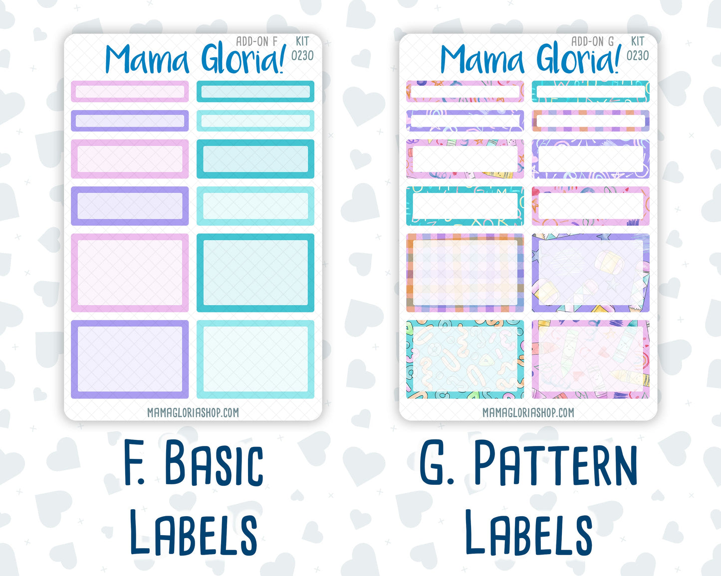 Kit 0230 - Add Ons - August - School Daze - Planner Stickers