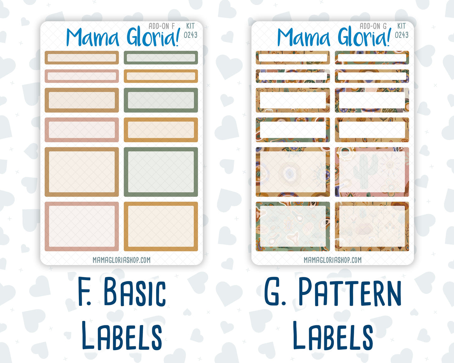 Kit 0243 - Add Ons - November - Boho Autumn - Planner Stickers