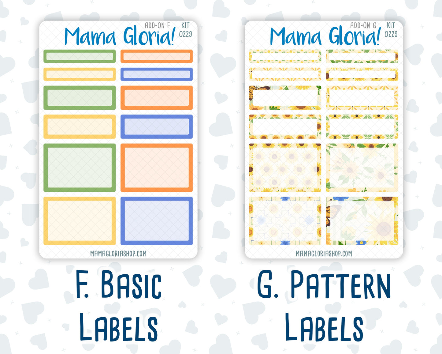 Kit 0229 - Add Ons - August - Golden Faces - Planner Stickers