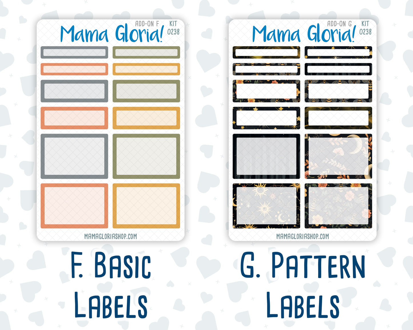 Kit 0238 - Add Ons - October - Starry Autumn Nights - Planner Stickers