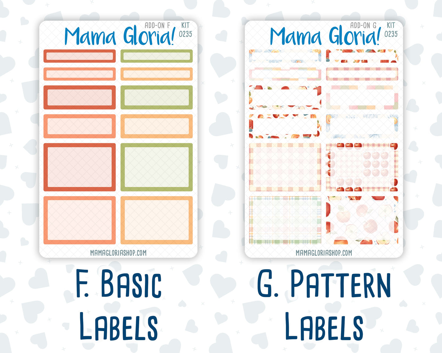 Kit 0235 - Add Ons - September - Apple Orchard - Planner Stickers