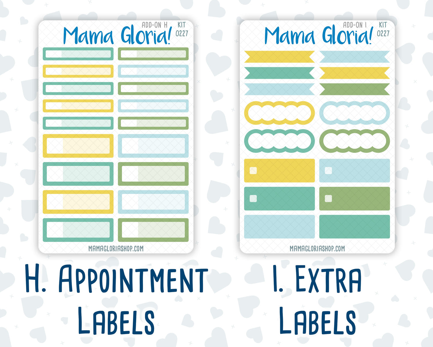 Kit 0227 - Add Ons - July - Lemon Grove - Planner Stickers