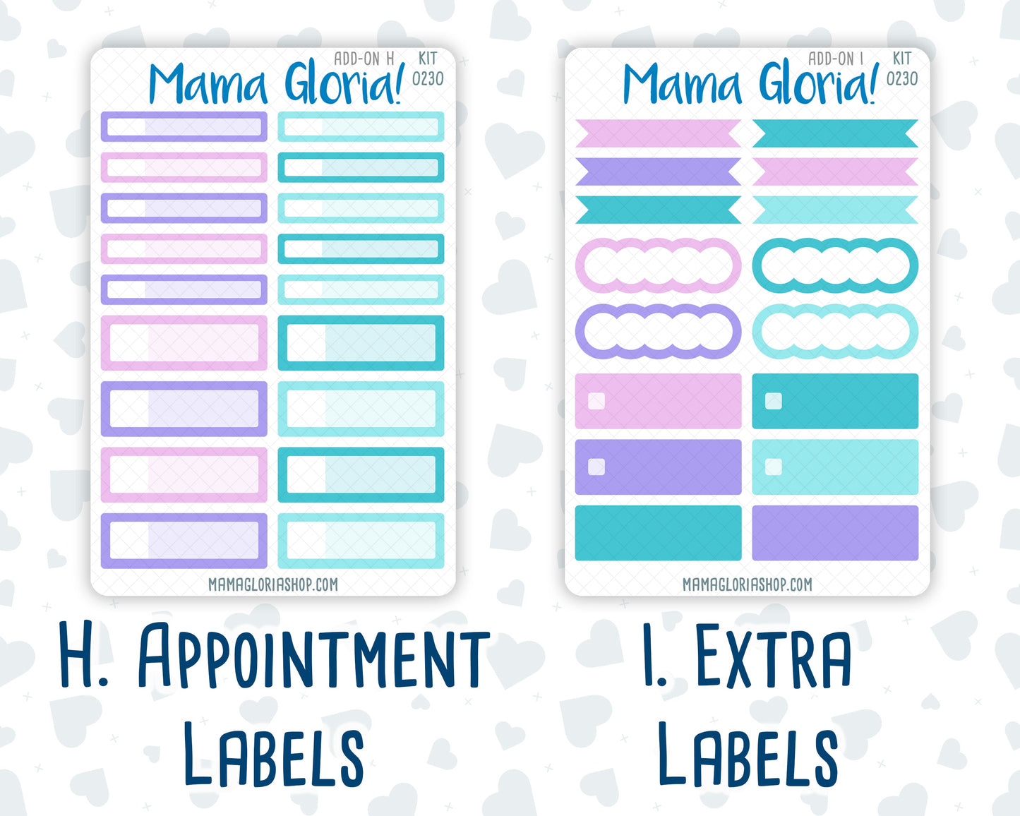 Kit 0230 - Add Ons - August - School Daze - Planner Stickers