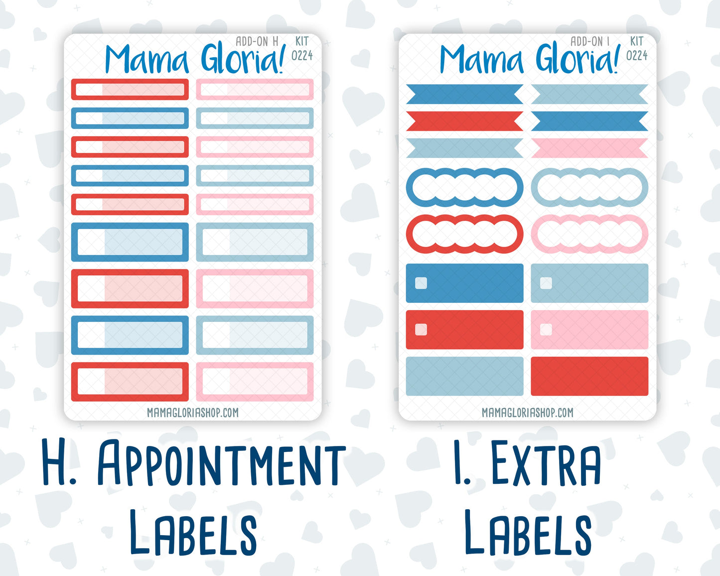 Kit 0224 - Add Ons - July - Patriotic Parade - Planner Stickers
