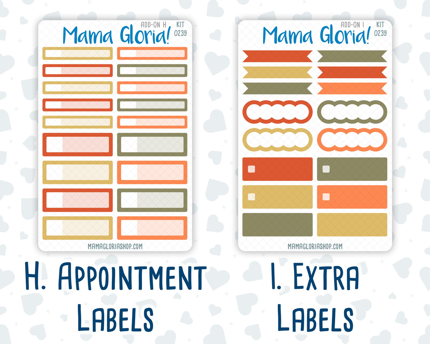 Kit 0239 - Add Ons - October - October Stroll - Planner Stickers