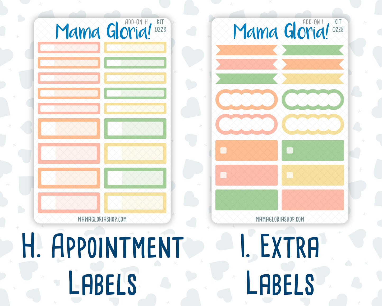 Kit 0228 - Add Ons - August - Just Peachy - Planner Stickers