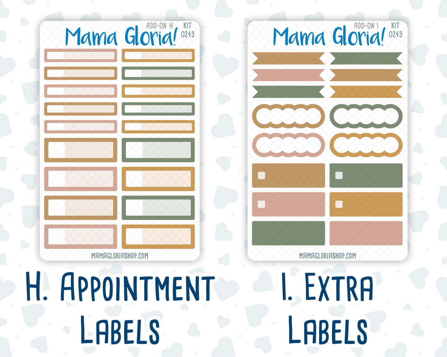 Kit 0243 - Add Ons - November - Boho Autumn - Planner Stickers