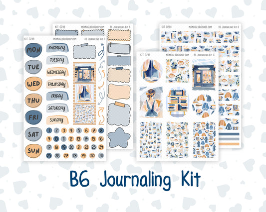Kit 0299 - B6 - For Sterling Ink And More - Journaling Daily Kit - October - Book Nook