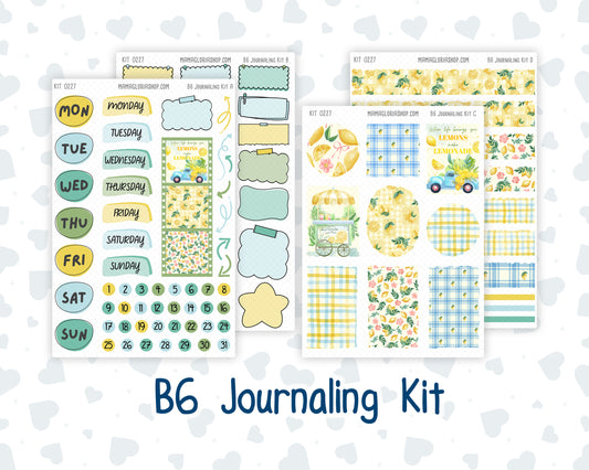 Kit 0227 - B6 - For Sterling Ink And More - Journaling Daily Kit - July - Lemon Grove