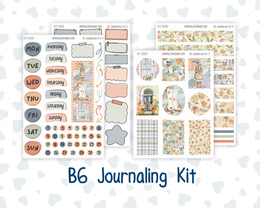 Kit 0300 - B6 - For Sterling Ink And More - Journaling Daily Kit - October - Autumn Stroll