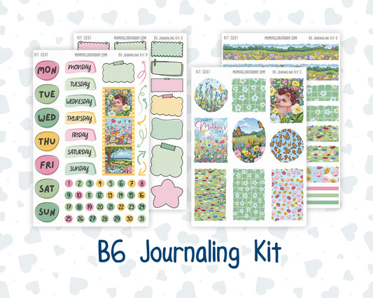 Kit 0267 - B6 - For Sterling Ink And More - Journaling Daily Kit - May - Flowers For Mama