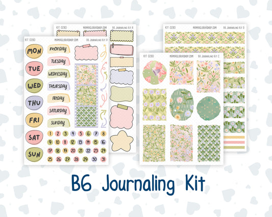 Kit 0280 - B6 - For Sterling Ink And More - Journaling Daily Kit - Half Past Six In August