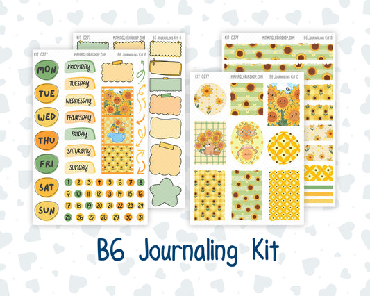 Kit 0277 - B6 - For Sterling Ink And More - Journaling Daily Kit - August - Sunflower Drama Club