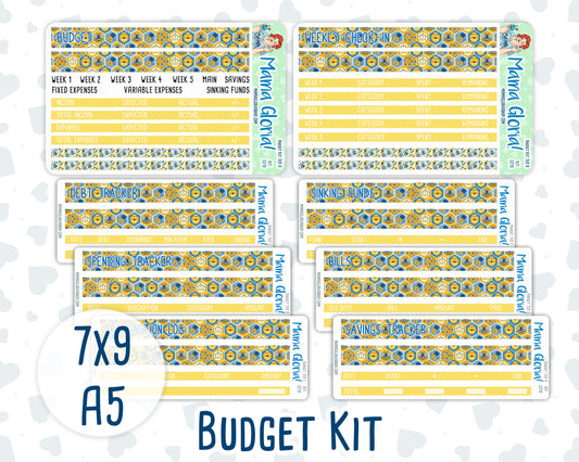 Kit 0219- Budget - Bee's Business- For 7x9 & A5 Planners - Notebooks - May