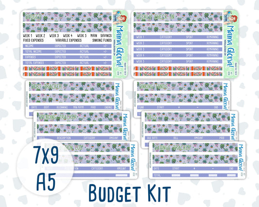 Kit 0258 - Budget - For 7x9 & A5 Planners | Notebooks - March - Plant Therapy
