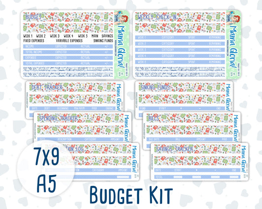 Kit 0279 - Budget - For 7x9 & A5 Planners | Notebooks - August - Not Ready For School