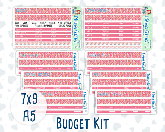 Kit 0218- Budget - Mother's Love- For 7x9 & A5 Planners - Notebooks - May