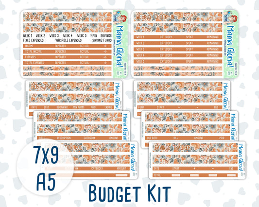 Kit 0237 - Budget - For 7x9 & A5 Planners | Notebooks - October - Forest Folk