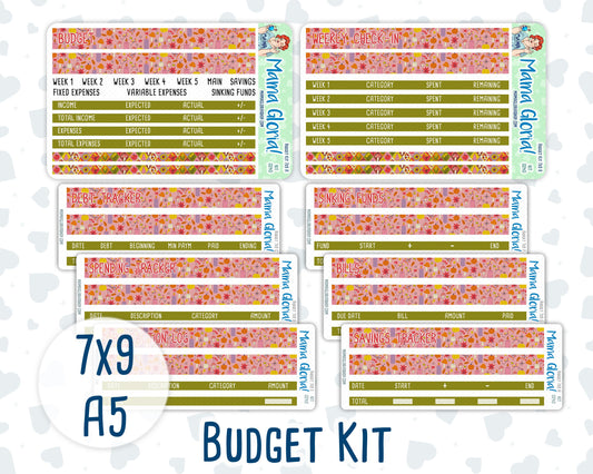 Kit 0240 - Budget - For 7x9 & A5 Planners | Notebooks - November - Cozy Thanksgiving