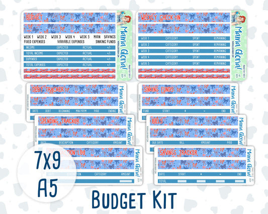 Kit 0224 - Budget - For 7x9 & A5 Planners | Notebooks - July - Patriotic Parade