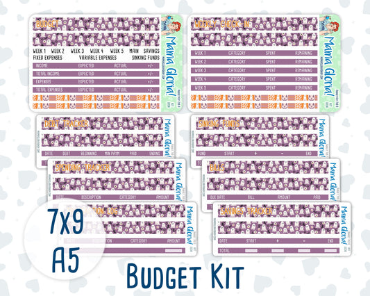 Kit 0236 - Budget - For 7x9 & A5 Planners | Notebooks - October - Sweet & Spooky