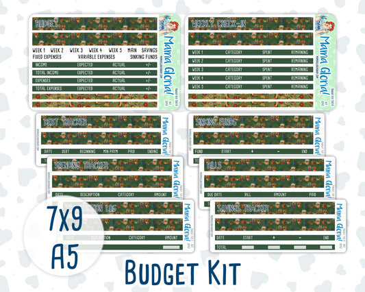 Kit 0242 - Budget - For 7x9 & A5 Planners | Notebooks - November - Cottage Autumn