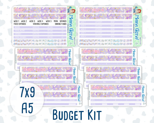 Kit 0252 - Budget - For 7x9 & A5 Planners | Notebooks - February - Tokyo Candy Cloud