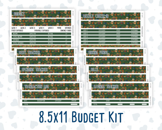 Kit 0242 - Budget - For 8.5x11 Planners | Notebooks - November - Cottage Autumn