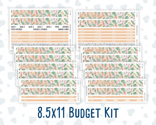 Kit 0259 - Budget - For 8.5x11 Planners | Notebooks - March - Spring Garden Chores