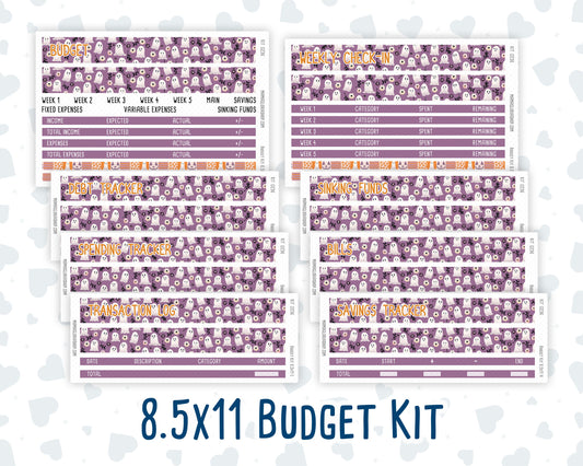 Kit 0236 - Budget - For 8.5x11 Planners | Notebooks - October - Sweet & Spooky