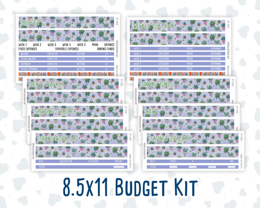 Kit 0258 - Budget - For 8.5x11 Planners | Notebooks - March - Plant Therapy