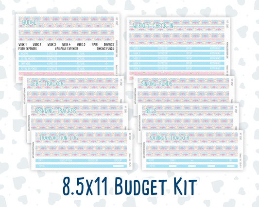 Kit 0262 - Budget - For 8.5x11 Planners | Notebooks - April - Spring Puffs