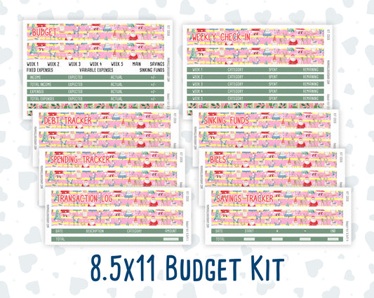 Kit 0306 - Budget - For 8.5x11 Planners | Notebooks - December - Jolly Mischief