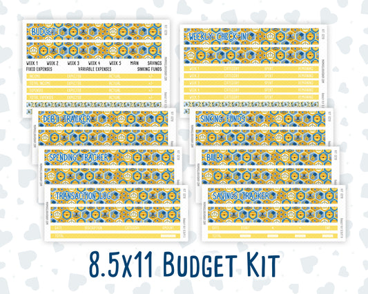 Kit 0219- Budget - Bee's Business- For 8.5x11 Planners - Notebooks - May