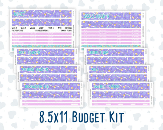 Kit 0230 - Budget - For 8.5x11 Planners | Notebooks - August - School Daze