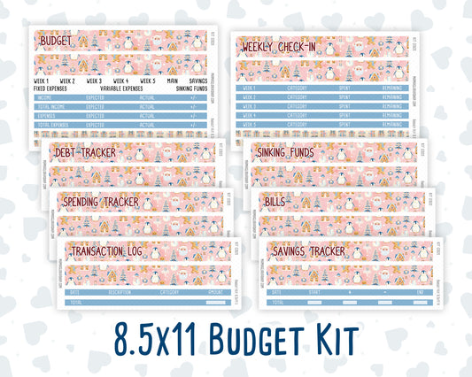 Kit 0305 - Budget - For 8.5x11 Planners | Notebooks - December - Sugarplum Parade