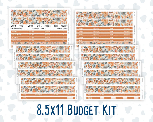 Kit 0237 - Budget - For 8.5x11 Planners | Notebooks - October - Forest Folk