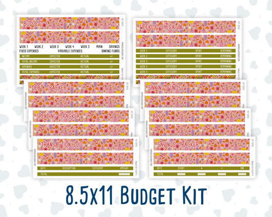 Kit 0240 - Budget - For 8.5x11 Planners | Notebooks - November - Cozy Thanksgiving