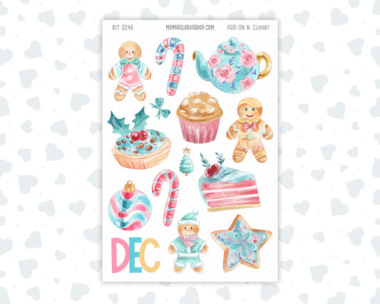 Kit 0246 - Clipart - For Planners | Notebooks | Journals - December - Gingerbread Sweets