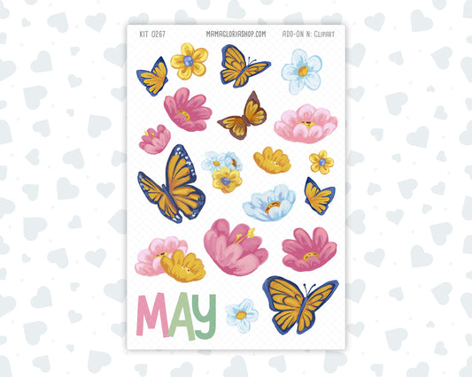 Kit 0267 - Clipart - For Planners | Notebooks | Journals - May - Flowers For Mama