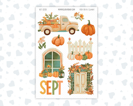 Kit 0233 - Clipart - For Planners | Notebooks | Journals - September - Cinnamon Days