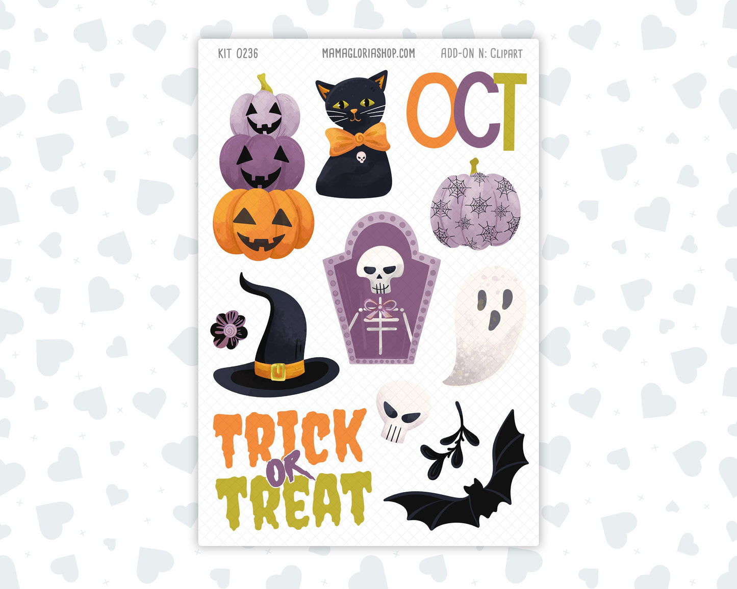 Kit 0236 - Clipart - For Planners | Notebooks | Journals - October - Sweet & Spooky