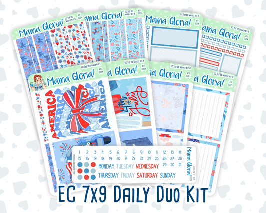 Kit 0224 - 7x9 - Daily Duo - Weekly Kit - July - Patriotic Parade