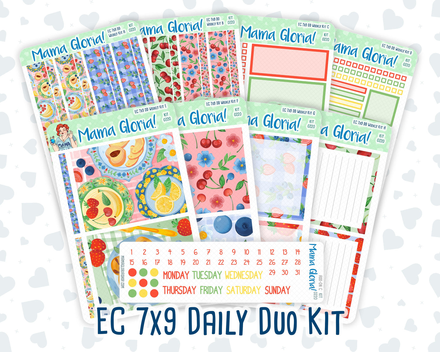 Kit 0220 - 7x9 - Daily Duo - Weekly Kit - June - June Berries