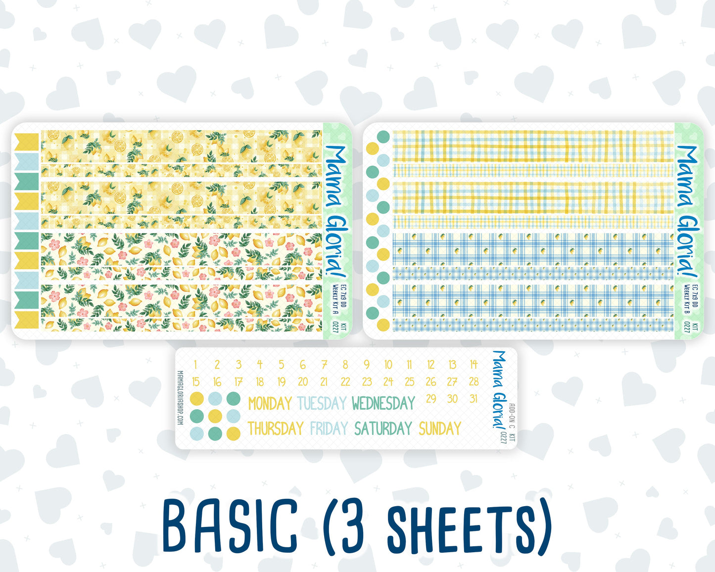 Kit 0227 - 7x9 - Daily Duo - Weekly Kit - July - Lemon Grove