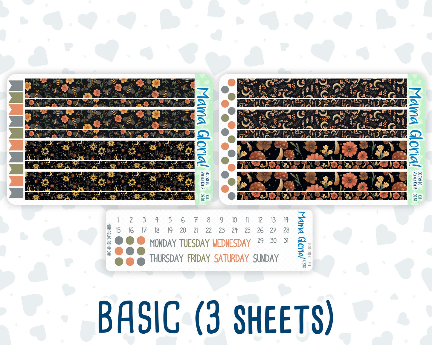Kit 0238 - 7x9 - Daily Duo - Weekly Kit - October - Starry Autumn Nights