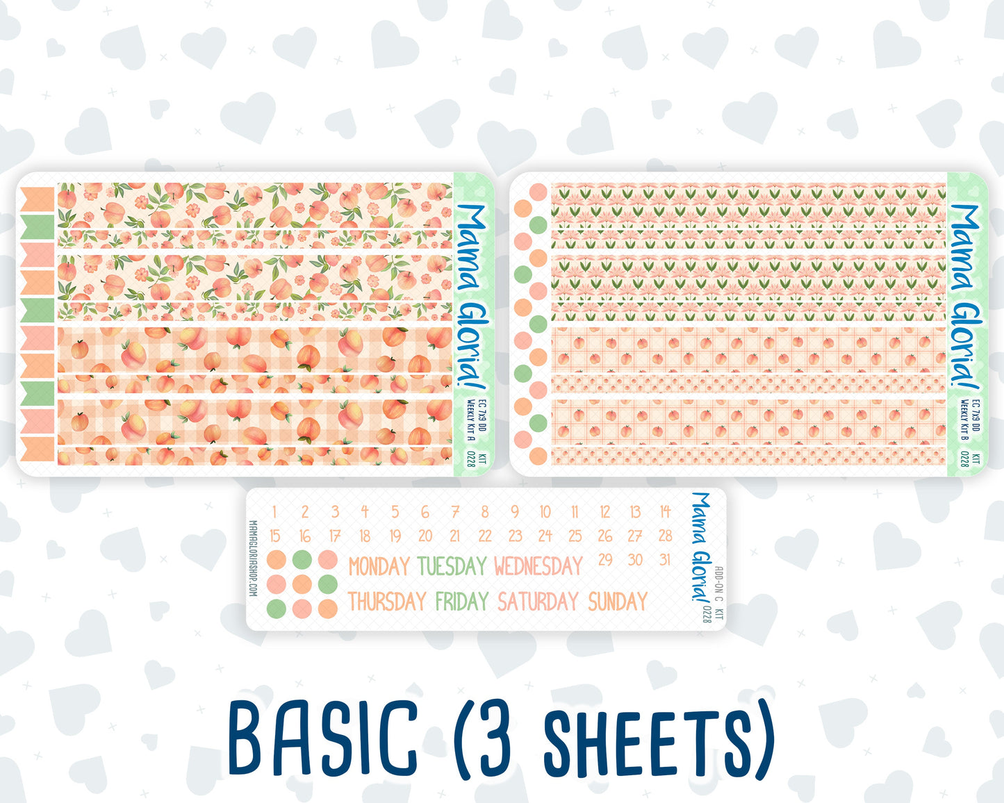Kit 0228 - 7x9 - Daily Duo - Weekly Kit - August - Just Peachy