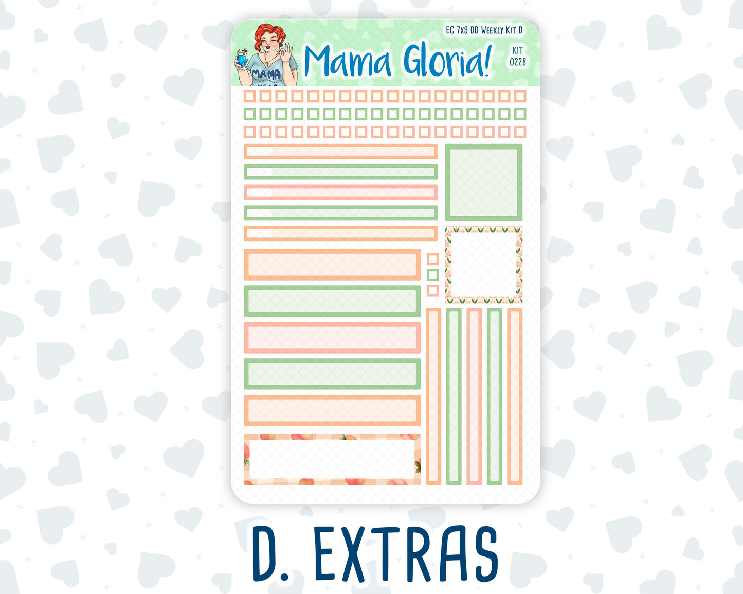Kit 0228 - 7x9 - Daily Duo - Weekly Kit - August - Just Peachy