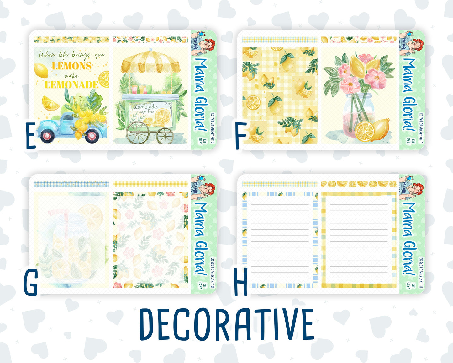 Kit 0227 - 7x9 - Daily Duo - Weekly Kit - July - Lemon Grove