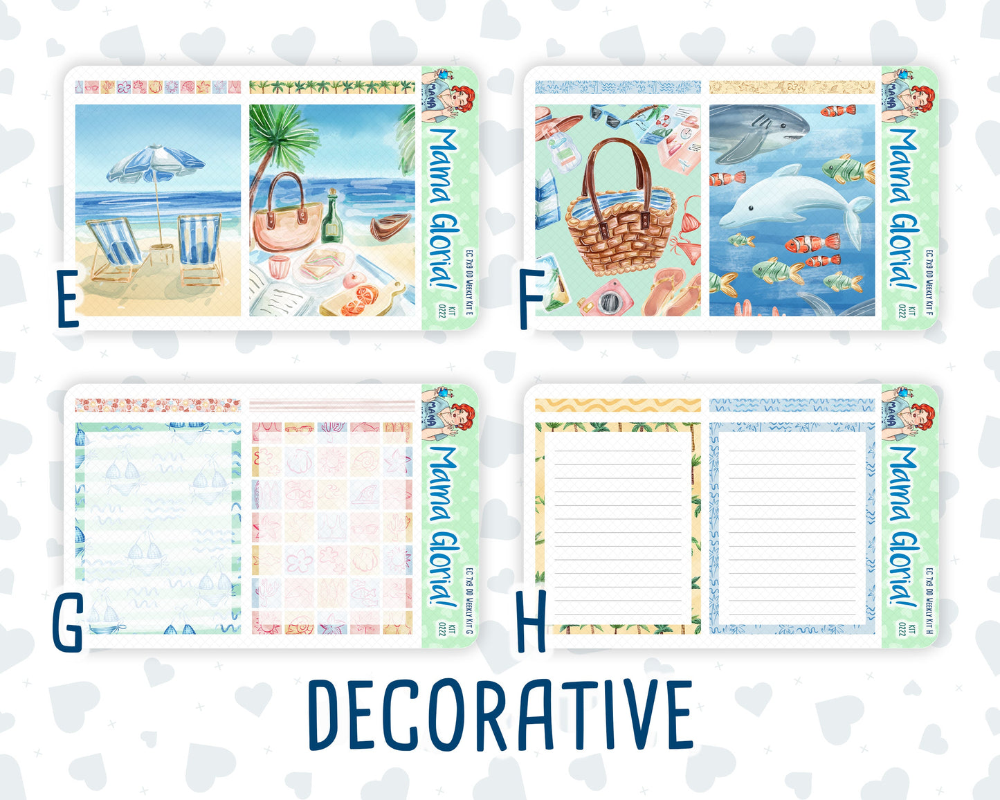 Kit 0222 - 7x9 - Daily Duo - Weekly Kit - June - Beach Day